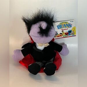 Vintage Sesame Street Mumford Magician Bean Bag Plush Doll Tyco Preschool 8”